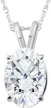 Bliss Diamond G/VS 2Ct Oval Diamond Solitaire Certified Lab Grown Diamond Pendant Necklace