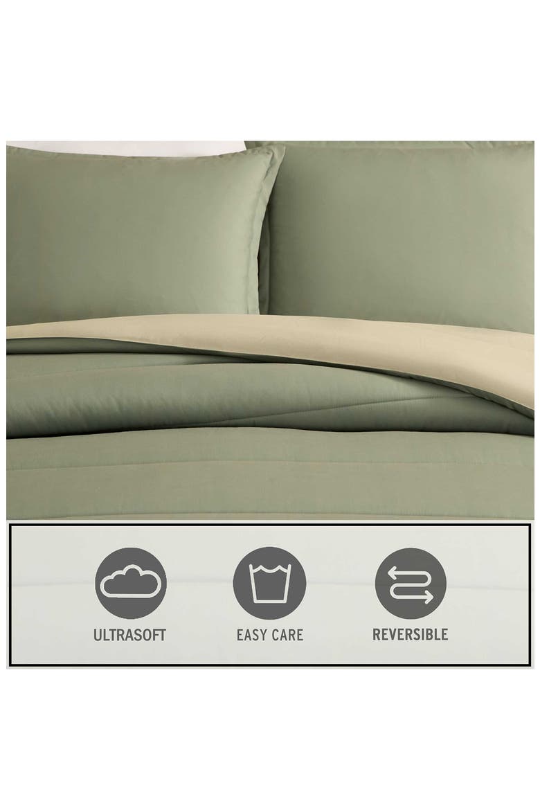 Connor Channel Stitch Comforter Set, Alternate, color, SOFT FERN GREEN
