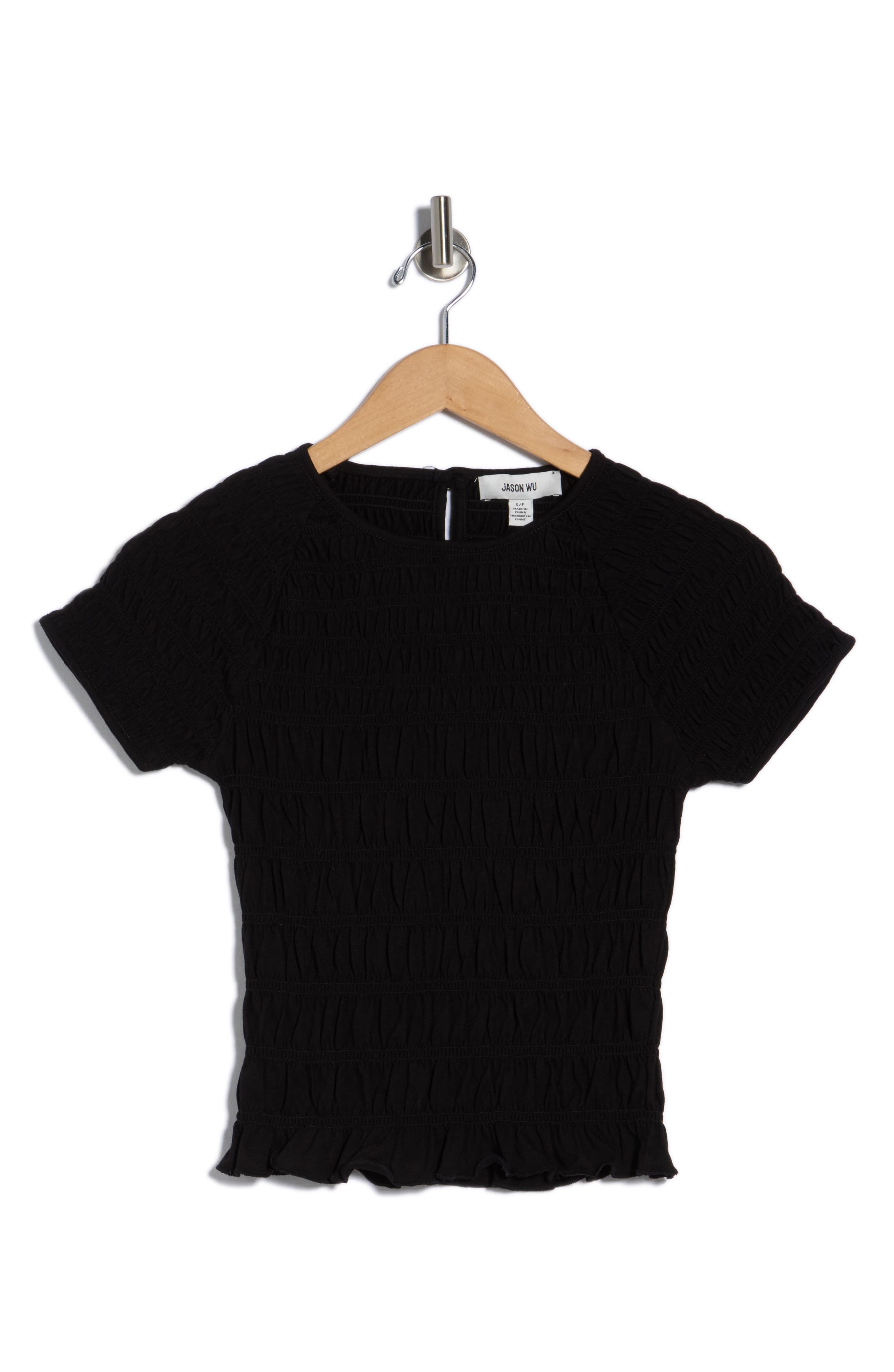 JASON WU Short Sleeve Keyhole Top
