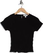 JASON WU Short Sleeve Keyhole Top