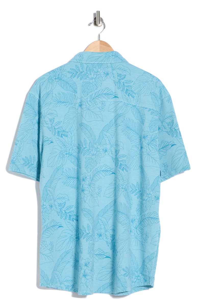 Tommy Bahama Floral Short Sleeve Button-Up Shirt, Alternate, color, Milky Blue