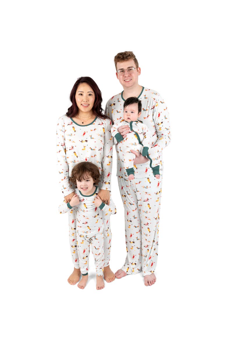 Kids Viscose Matching Family Holiday Pajama Sleeper, Reindeer & Polar Bear Prints, Alternate, color, Dogs
