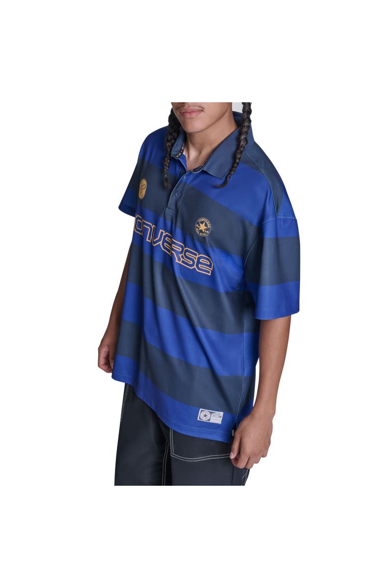 Converse Retro Chuck Short Sleeve Polo Shirt, Alternate, color, Converse Blue Multi