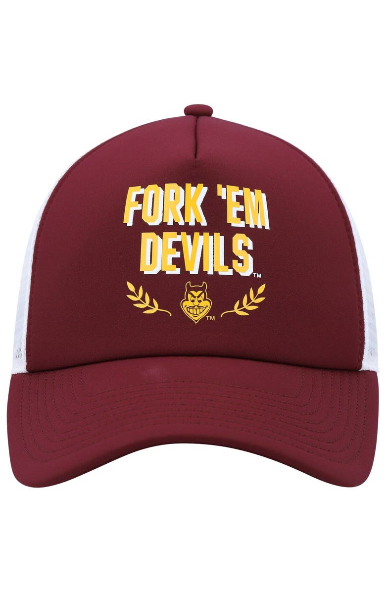 adidas Men's adidas Maroon Arizona State Sun Devils Phrase Foam Front Trucker Adjustable Hat, Alternate, color, Maroon