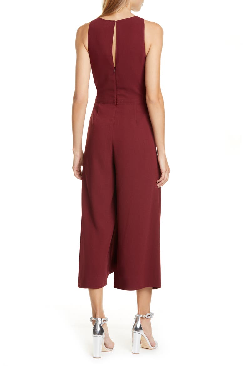 Mairead Crop Jumpsuit, Alternate, color, GARNET
