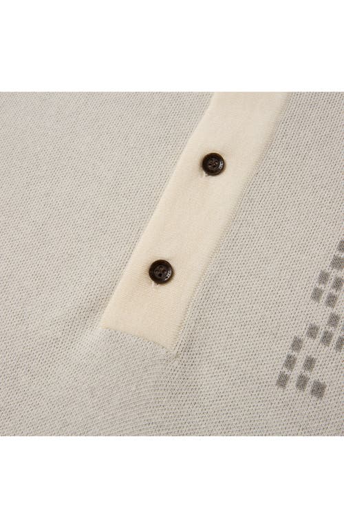 Honor The Gift Jacquard Knit Pattern Polo Sweater