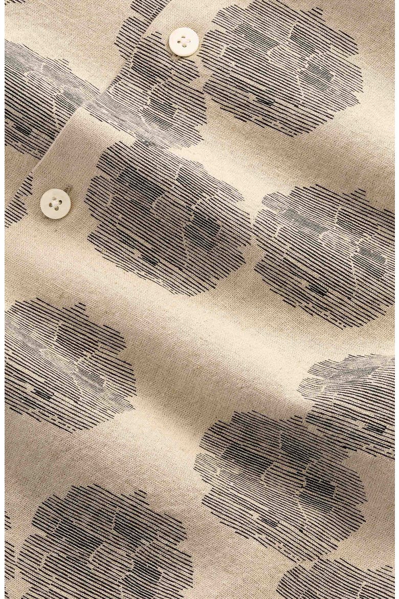Ole 5396 Floral Linen & Organic Cotton Camp Shirt, Alternate, color, OATMEAL