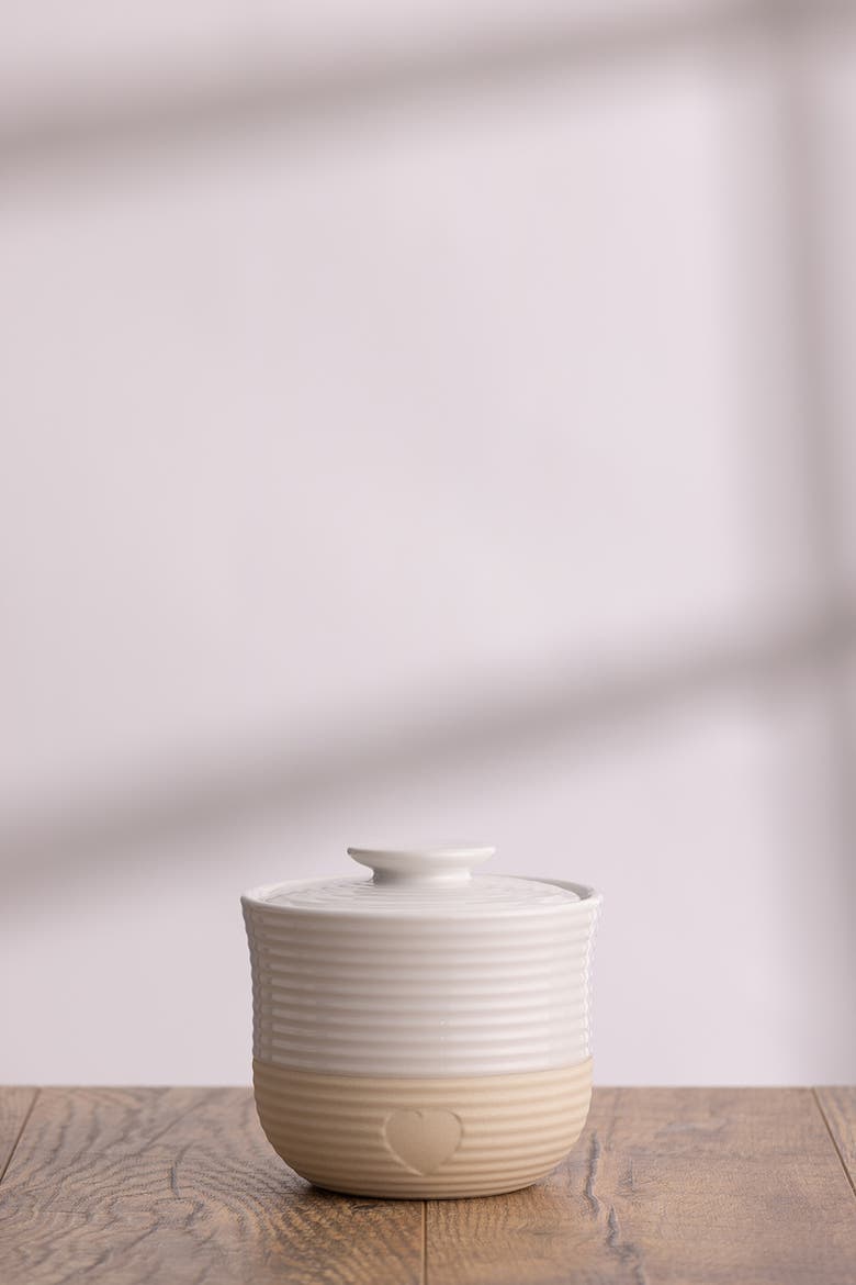 Rustic Charm Storage Jar, 700ml Airtight Stoneware Jar, Provincial Design, Alternate, color, Beige
