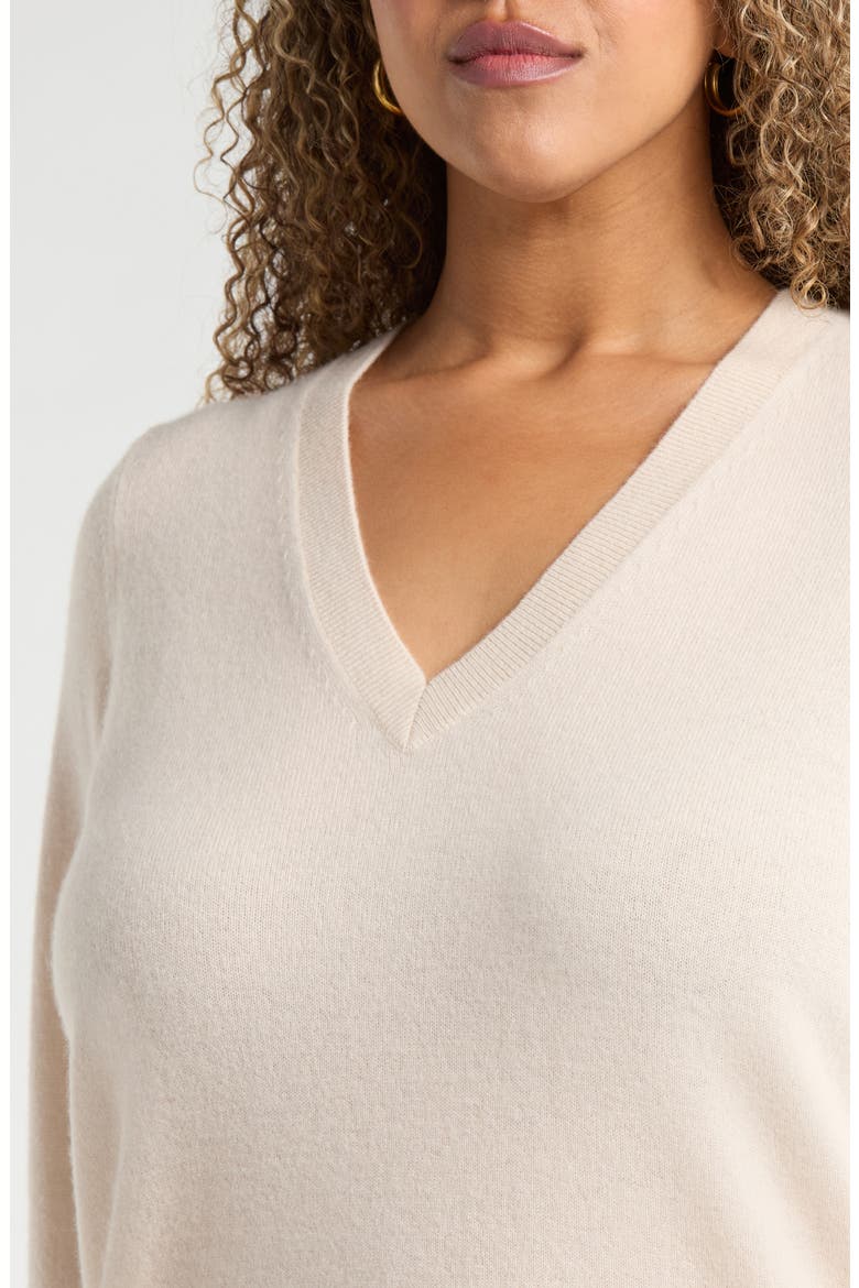 V-Neck Cashmere Sweater, Alternate, color, BEIGE BEACH