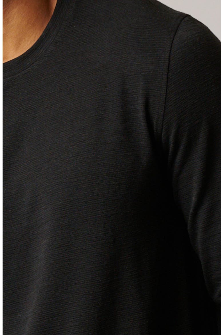 Long Sleeve Slub T-Shirt, Alternate, color, Matte Black