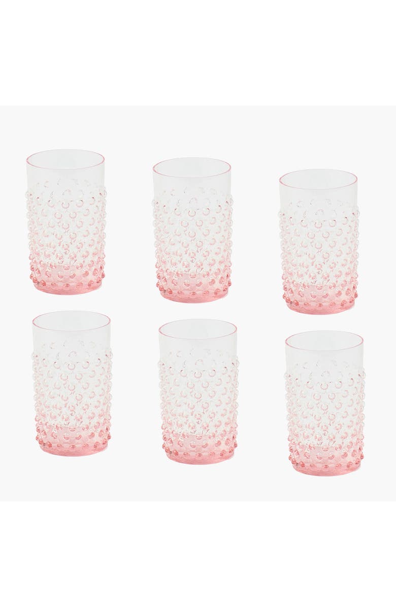 Mrs. Alice Rose Pink Hobnail Glasses, Main, color, Pink
