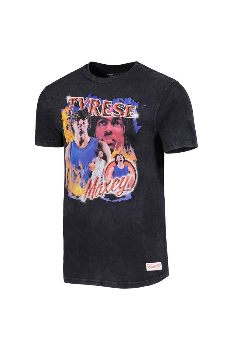 Men's Mitchell & Ness Black Tyrese Maxey Philadelphia 76ers 2023 NBA All-Star Game Concert T-Shirt, Alternate, color, Black