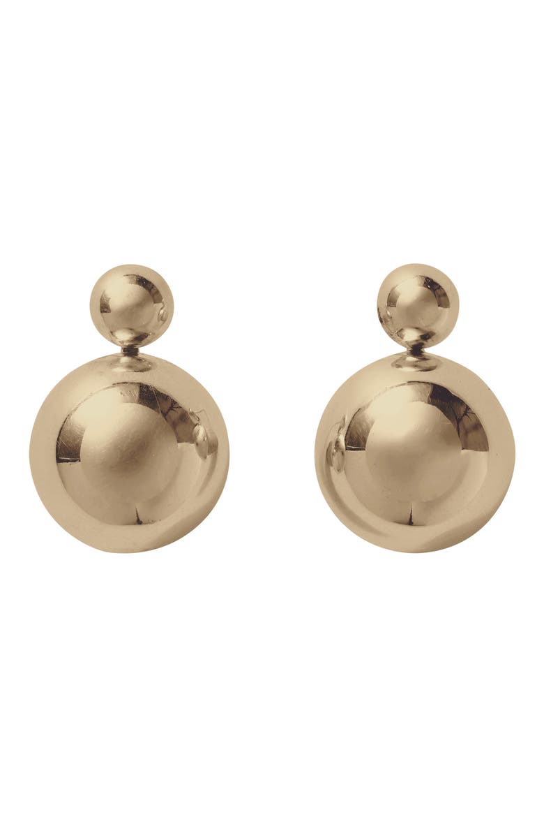 Hemisphere Swivel Drop Earrings, Main, color, GOLD