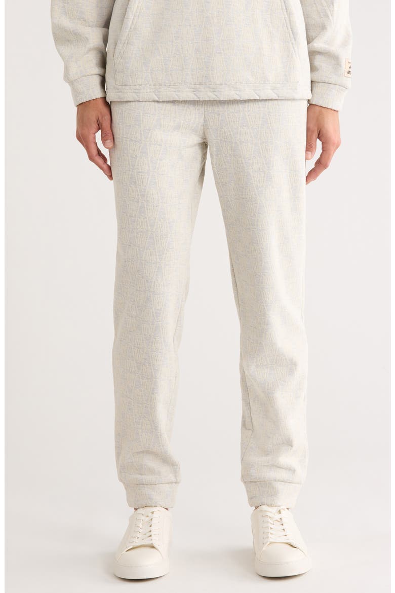 Monogram Joggers, Main, color, HEATHER OATMEAL