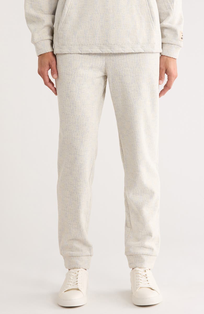 FLEECE FACTORY Monogram Joggers, Main, color, Heather Oatmeal