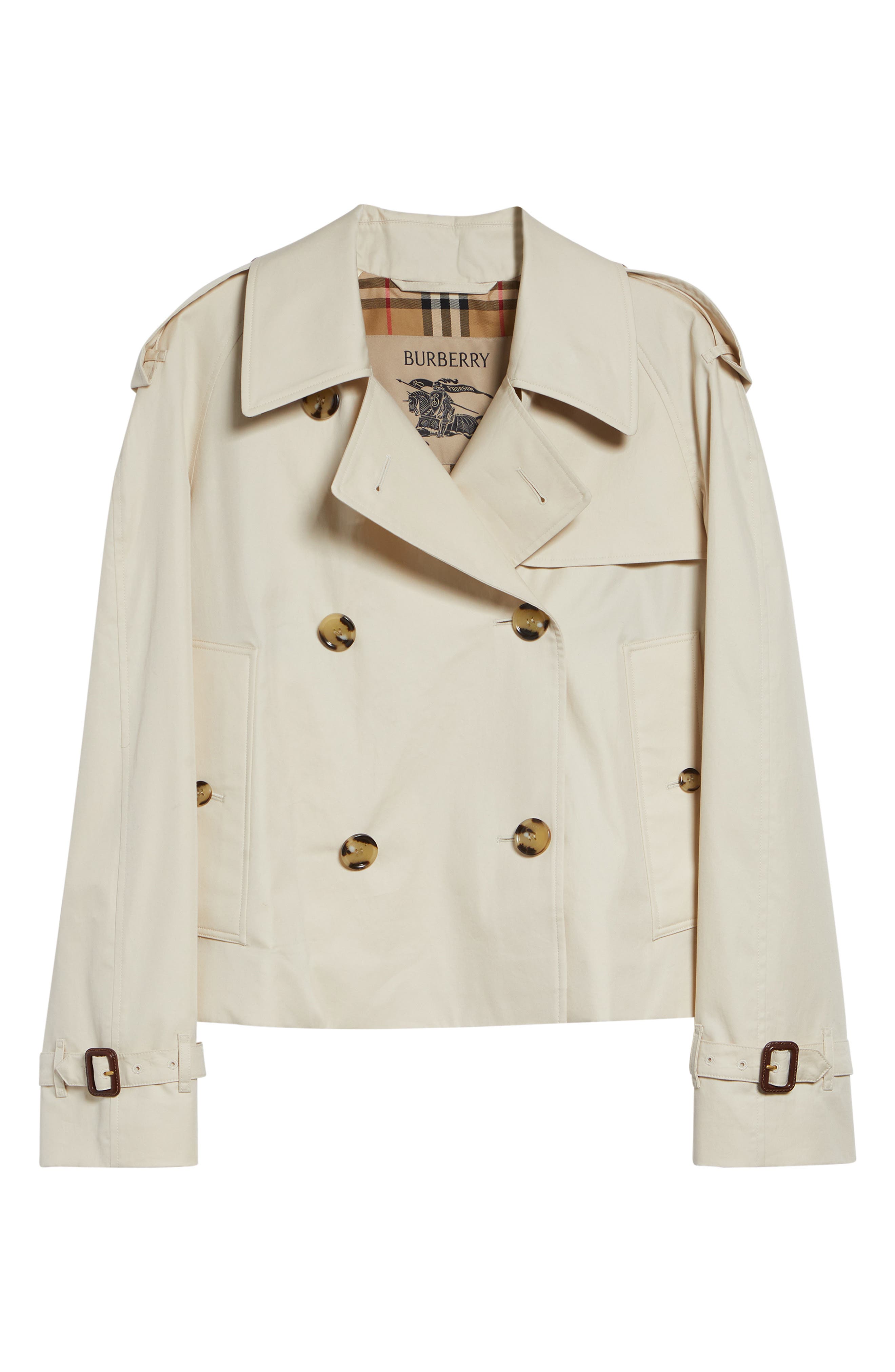 Haltye Cotton Gabardine Crop Trench Jacket (Women) | Nordstrom