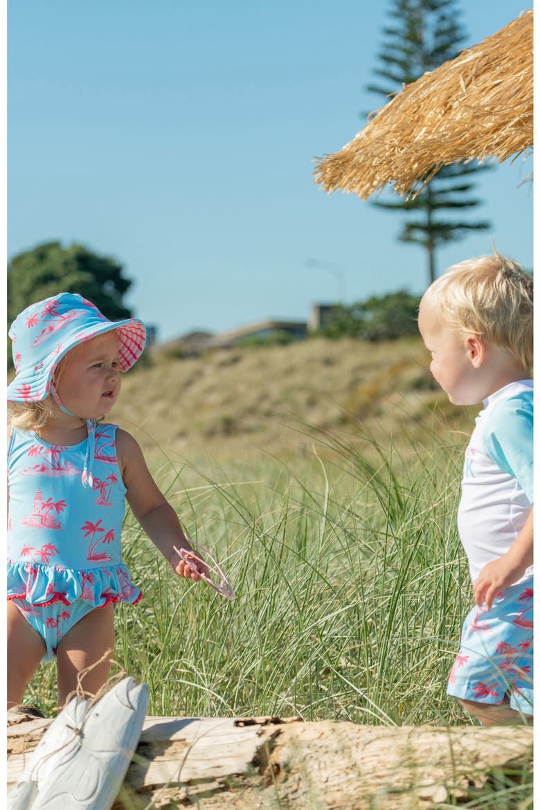 Kids' Lighthouse One-Piece Swimsuit, Alternate, color, BLUE