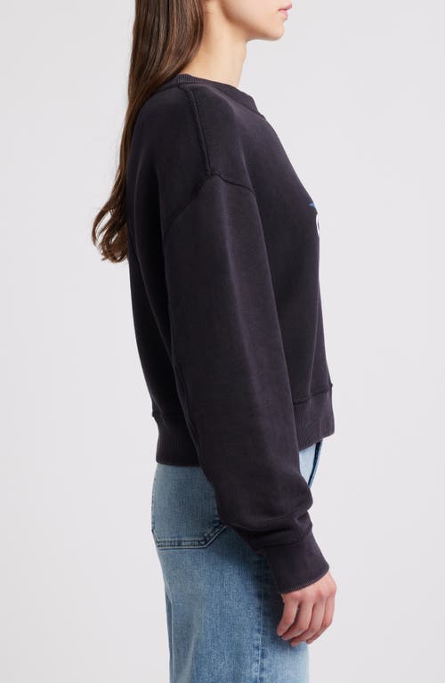 Rag & Bone Cropped Vintage New York Sweatshirt In Multi