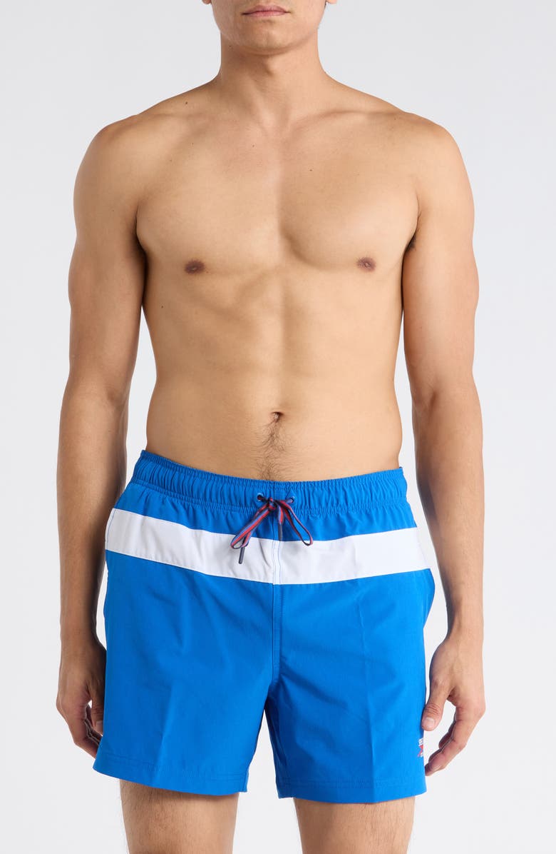 Speedo<sup>®</sup> Colorblock Volley Swim Trunks, Main, color, Blue