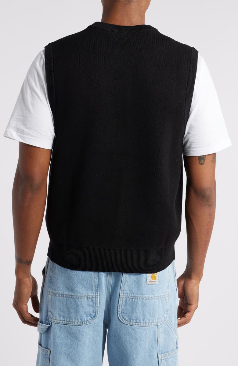 Carhartt Work In Progress Logo Embroidered Cotton Sweater Vest, Alternate, color, 