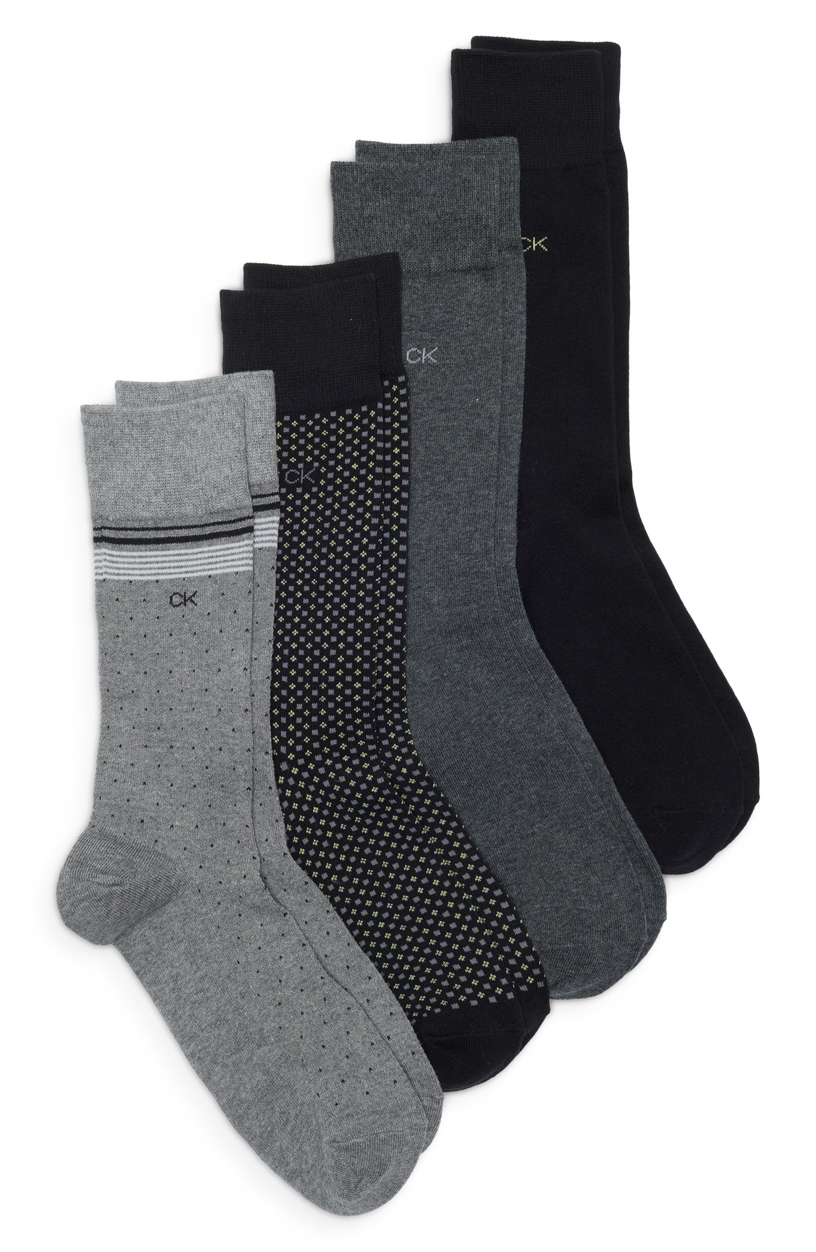 Calvin Klein 4-Pack Assorted Dress Socks
