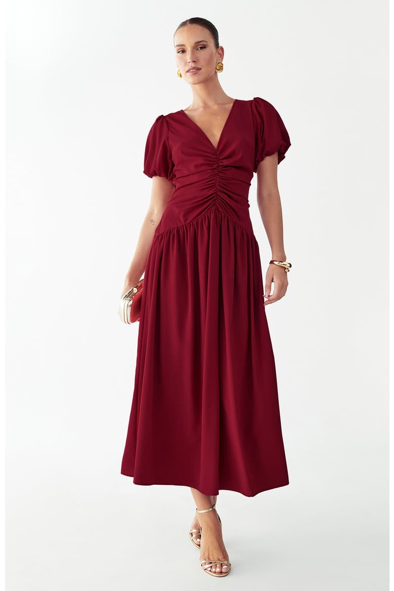 Zuri Midi Dress, Main, color, Scarlet