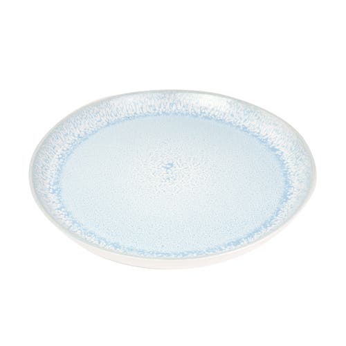 Elama Mocha 16 Piece Stoneware Dinnerware Set In Blue