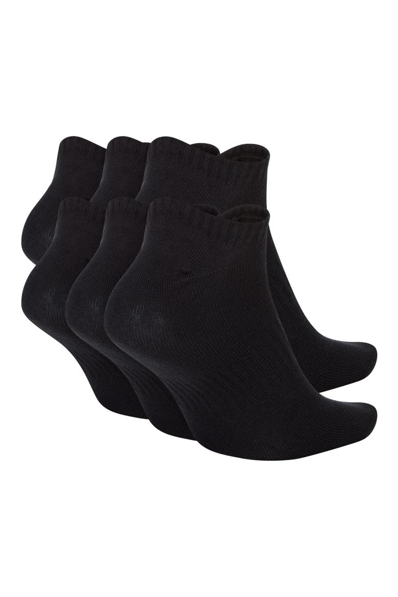 Everyday 6-Pack Lightweight Low Cut Socks, Alternate, color, BLACK/WHITE