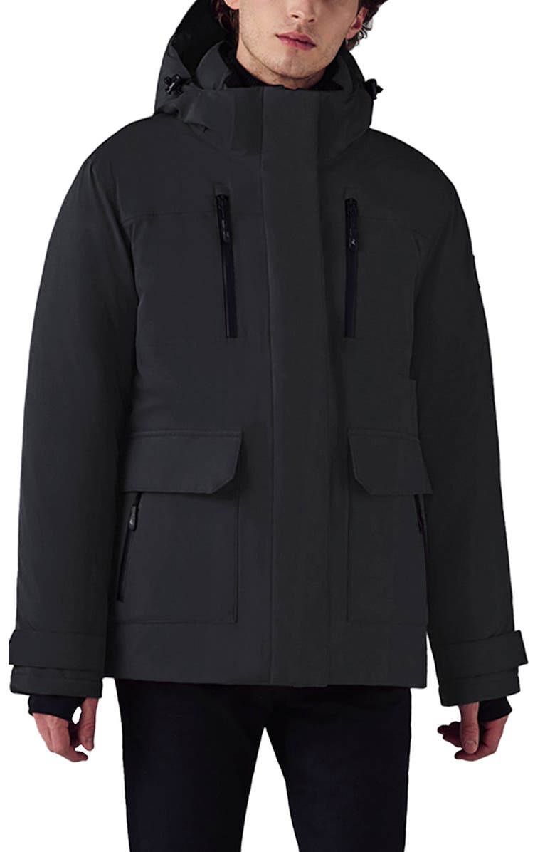 Triple F.A.T. Goose Anvil Men's Short Down Parka, Main, color, Black