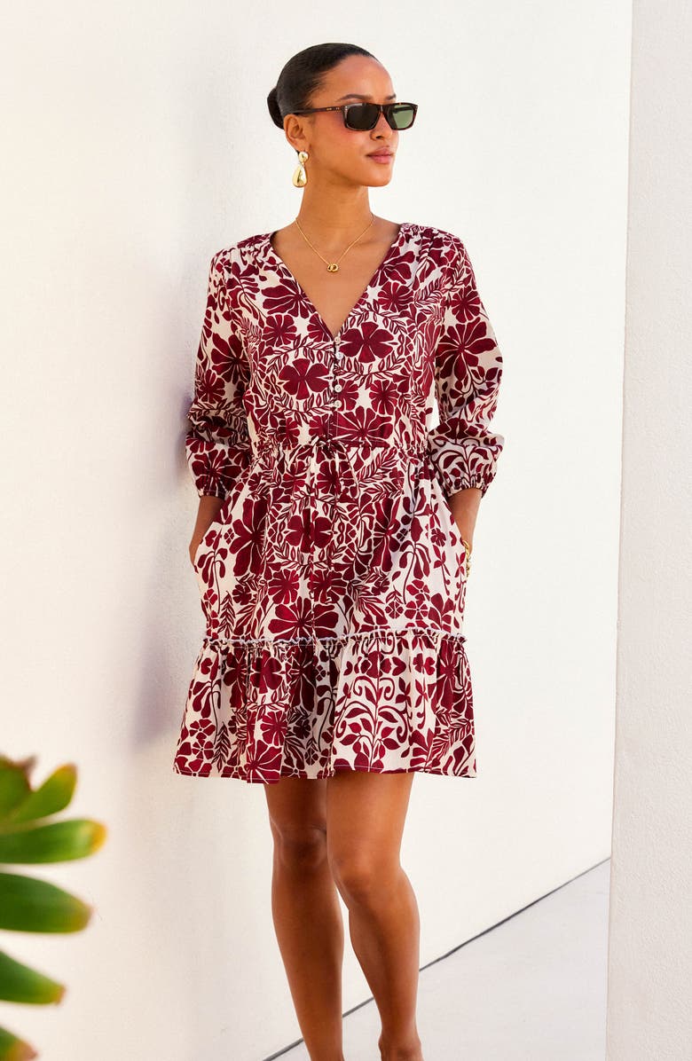 FIFTEEN TWENTY Tasha Print Tie Waist Minidress, Alternate, color, Print