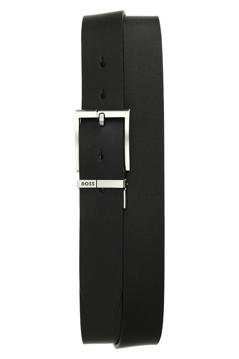 Geppy Leather Tie, Main, color, DARK BROWN