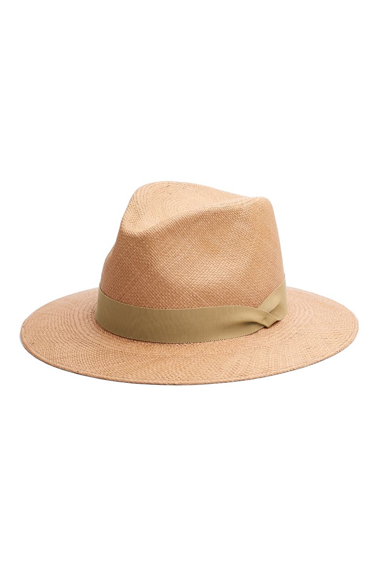 Straw Panama Hat, Main, color, TAUPE