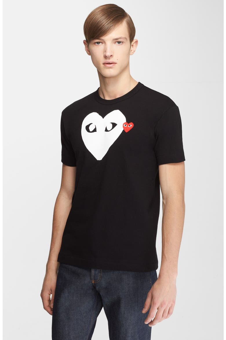 X-Ray Heart Logo Graphic Tee, Main, color, BLACK