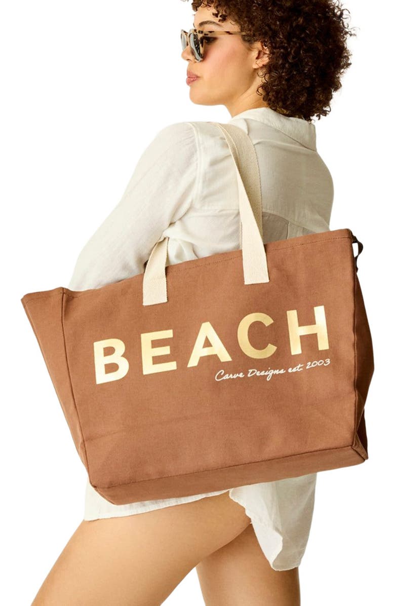 Carve Designs Organic Cotton Tote - Check, Alternate, color, Beach