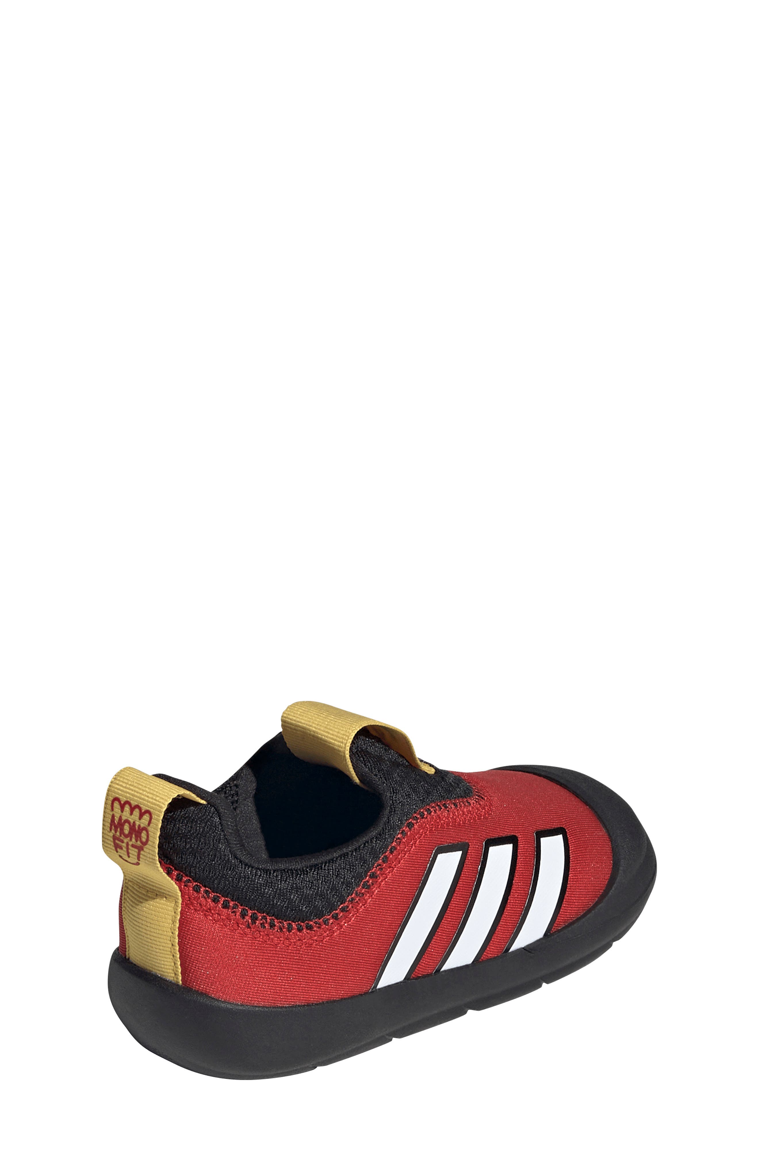 adidas x Disney<sup>®</sup> Kids' Mickey Mouse Monofit Sneaker, Alternate, color, Collegiate Red/ White/ Black