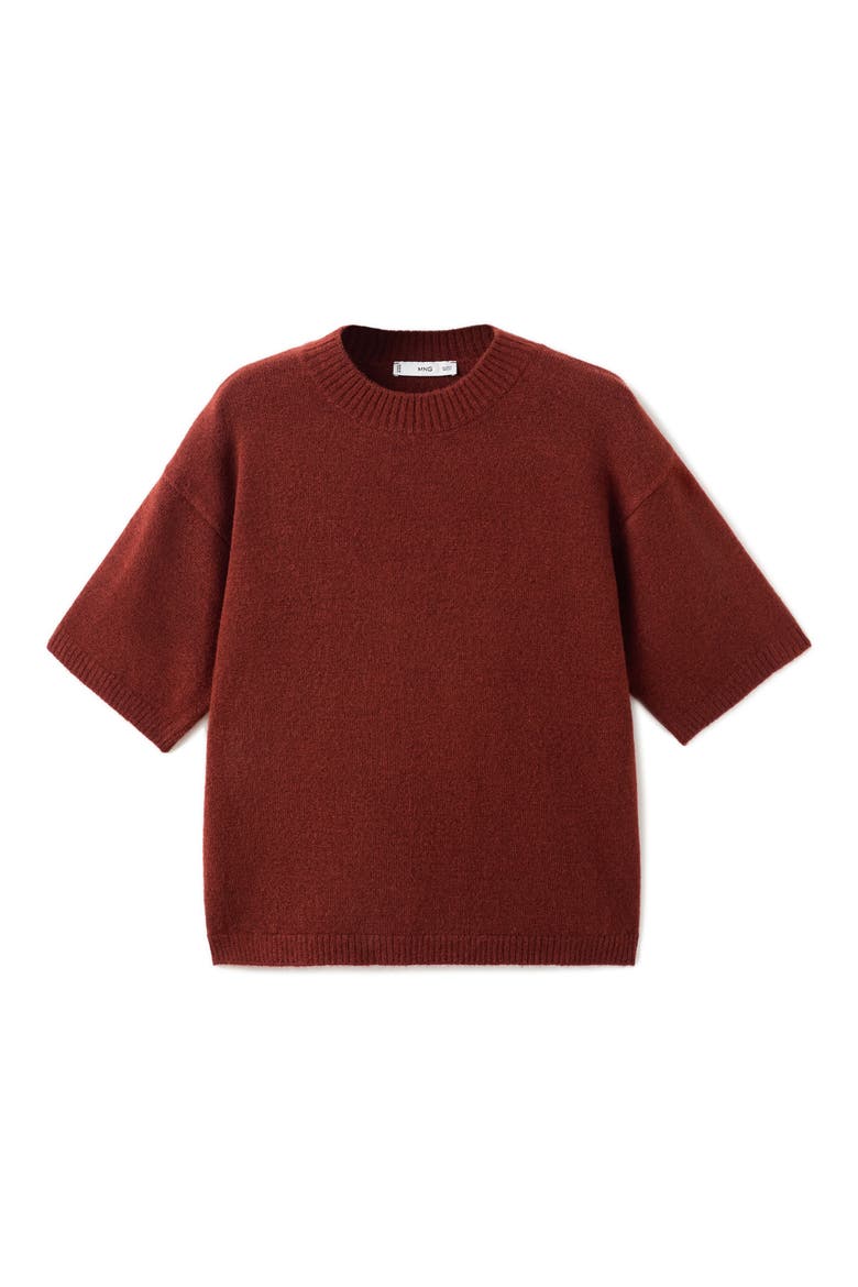 Short Sleeve Sweater, Main, color, BURNT ORANGE