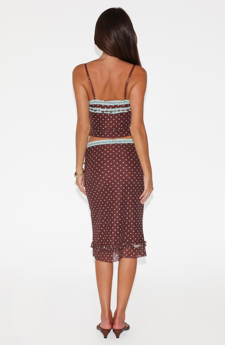 Tiger Mist Amara Low Rise Polka Dot Skirt, Alternate, color, Blue Polka Dot