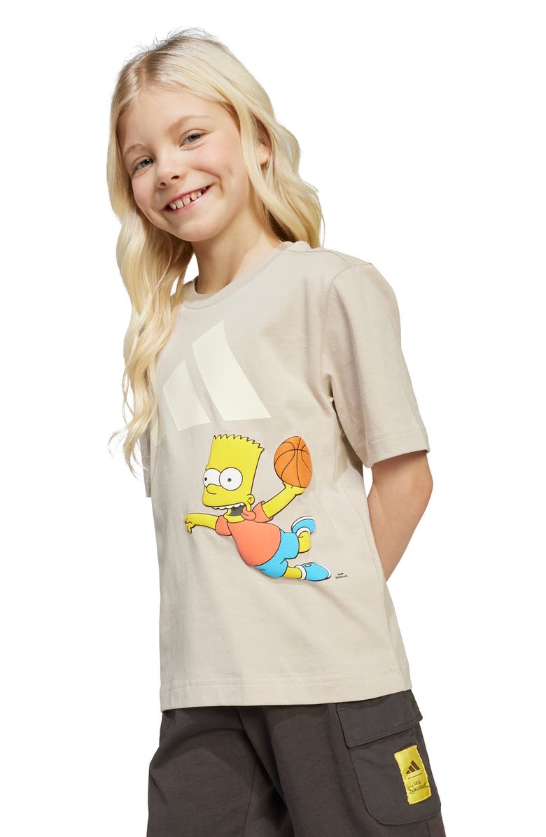 adidas Originals x The Simpsons Kids' Graphic T-Shirt & Shorts Set, Alternate, color, Wonbei