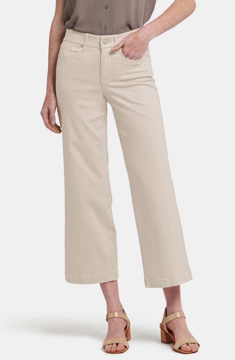 NYDJ Teresa Waist Match Ankle Wide Leg Jeans, Main, color, Feather