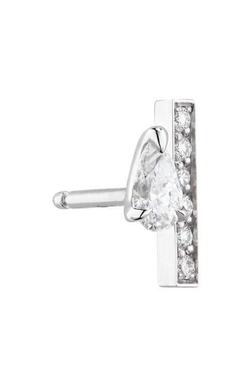 Repossi Serti Sur Vide Diamond Single Stud Earring In White