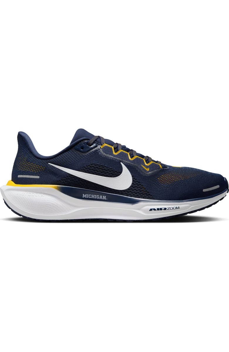 Nike Unisex Nike Navy Michigan Wolverines Zoom Pegasus 41 Running Shoes, Alternate, color,