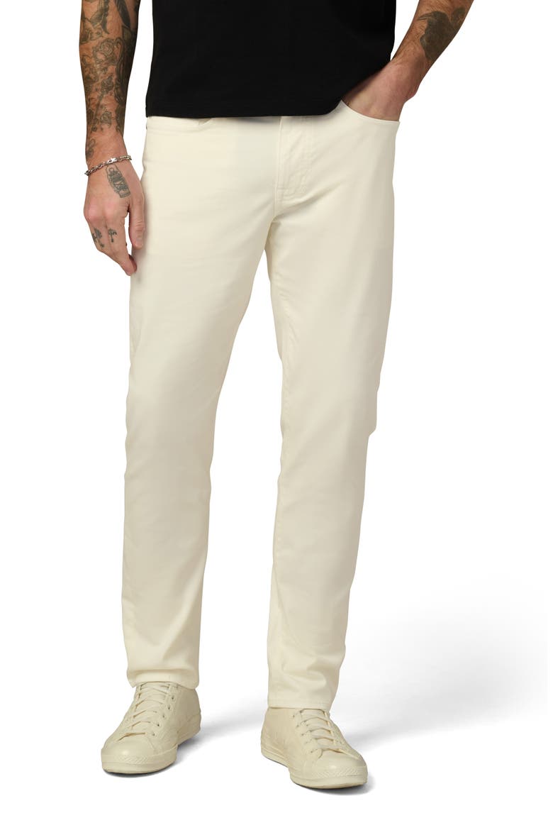 The Brixton Slim Straight Leg Twill Pants, Main, color, COCONUT MILK