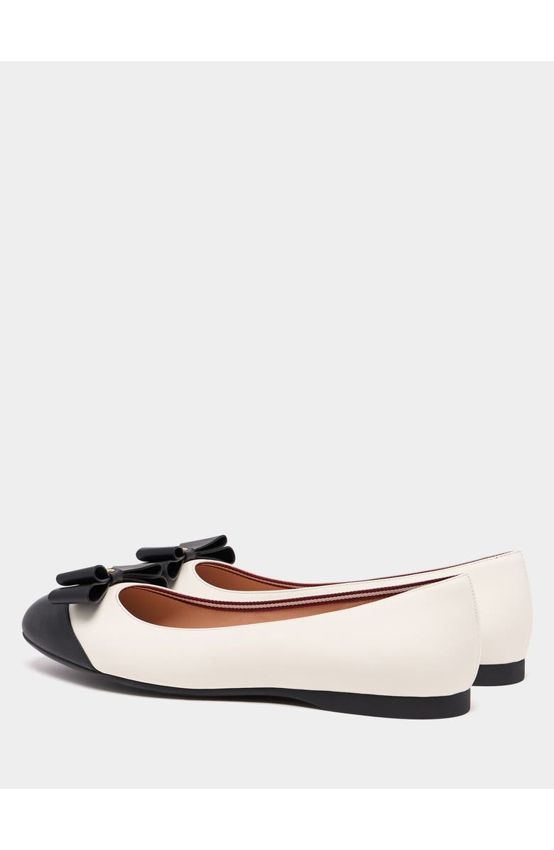 Bally Ysla Ballet Flat in Leather, Alternate, color, White