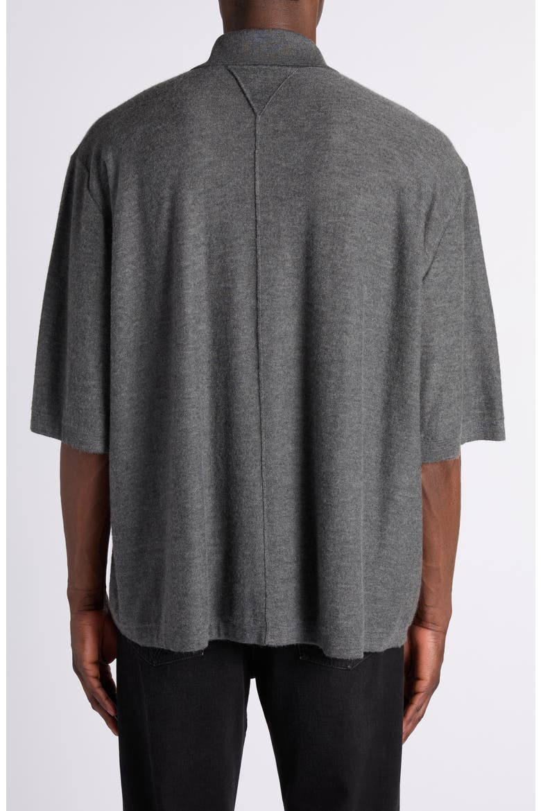 Oversize Cashmere Polo Sweater, Alternate, color, 1510 DARK SLATE MELANGE