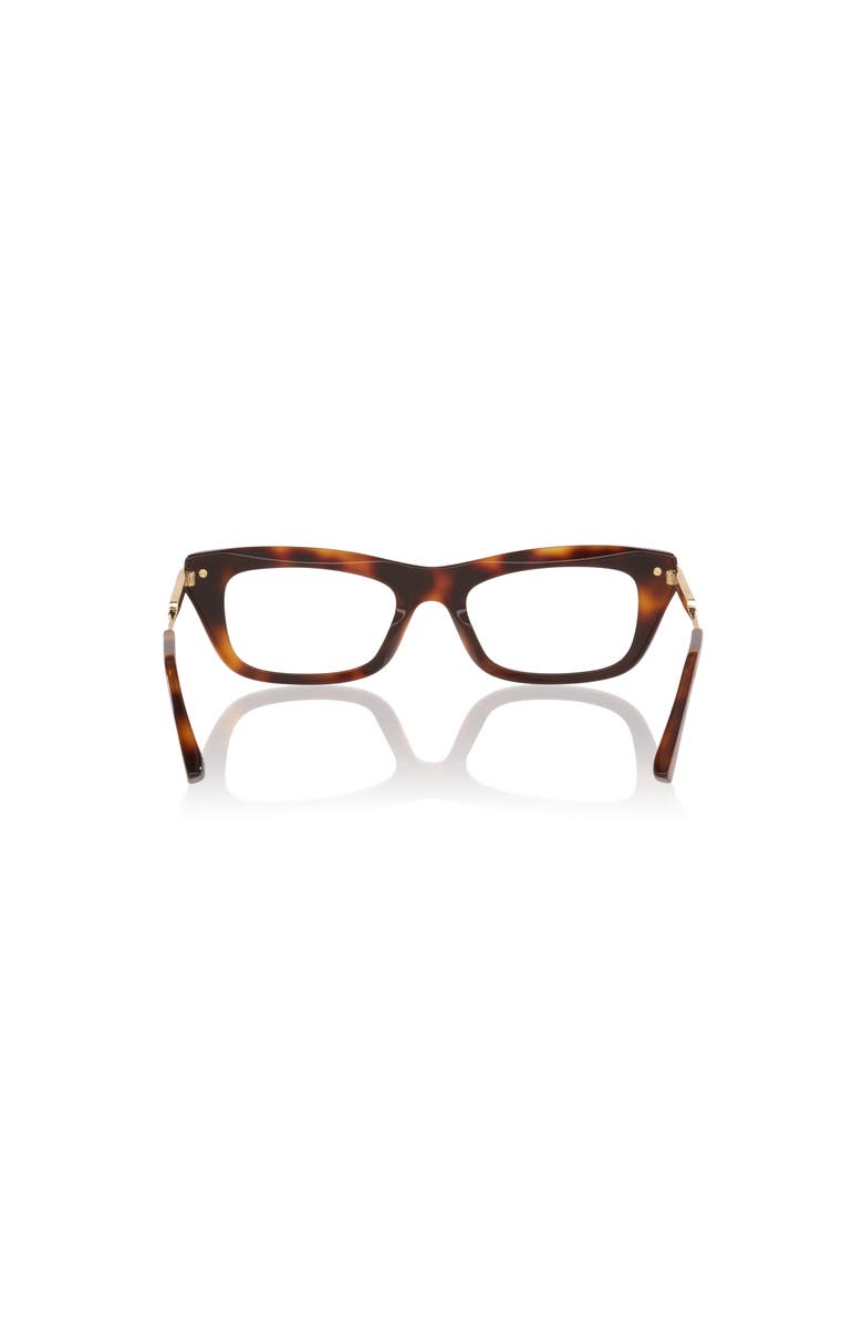 Bottega Veneta 51mm Rectangle optical glasses, Alternate, color, Tortoise