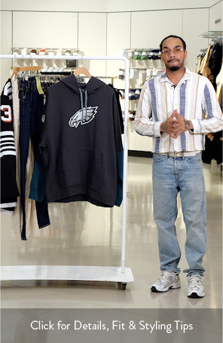 Men's Nike Anthracite Philadelphia Eagles 2024 Sideline Club Pullover Hoodie, sales video thumbnail