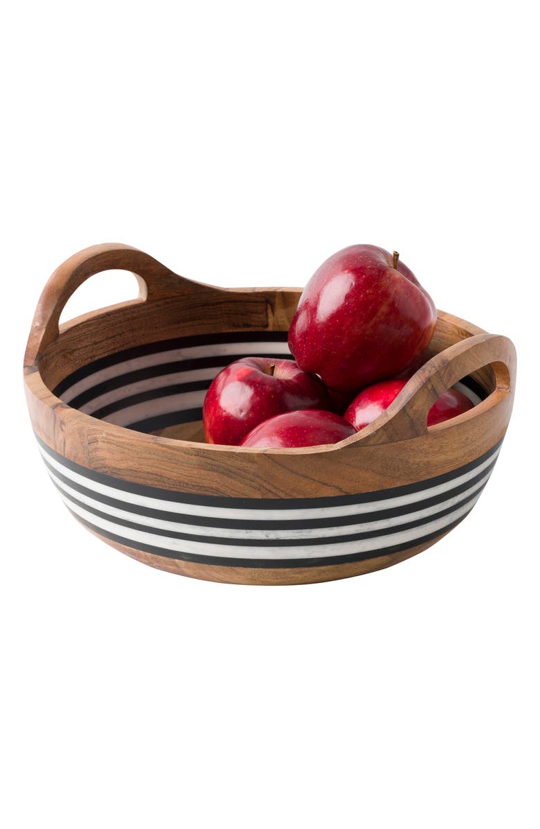 Juliska Stonewood Stripe Round Serving Bowl, Alternate, color, Natural Stripe