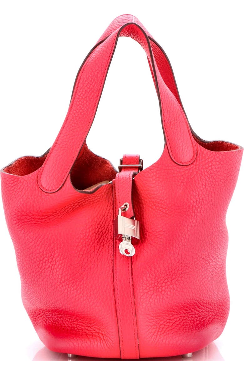 Pre-Owned Hermes Picotin Lock Bag Clemence PM, Main, color, Rose Mexico