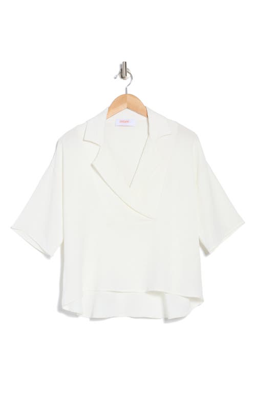 RENEE C RENEE C OVERSIZE SHORT SLEEVE POPOVER TOP 