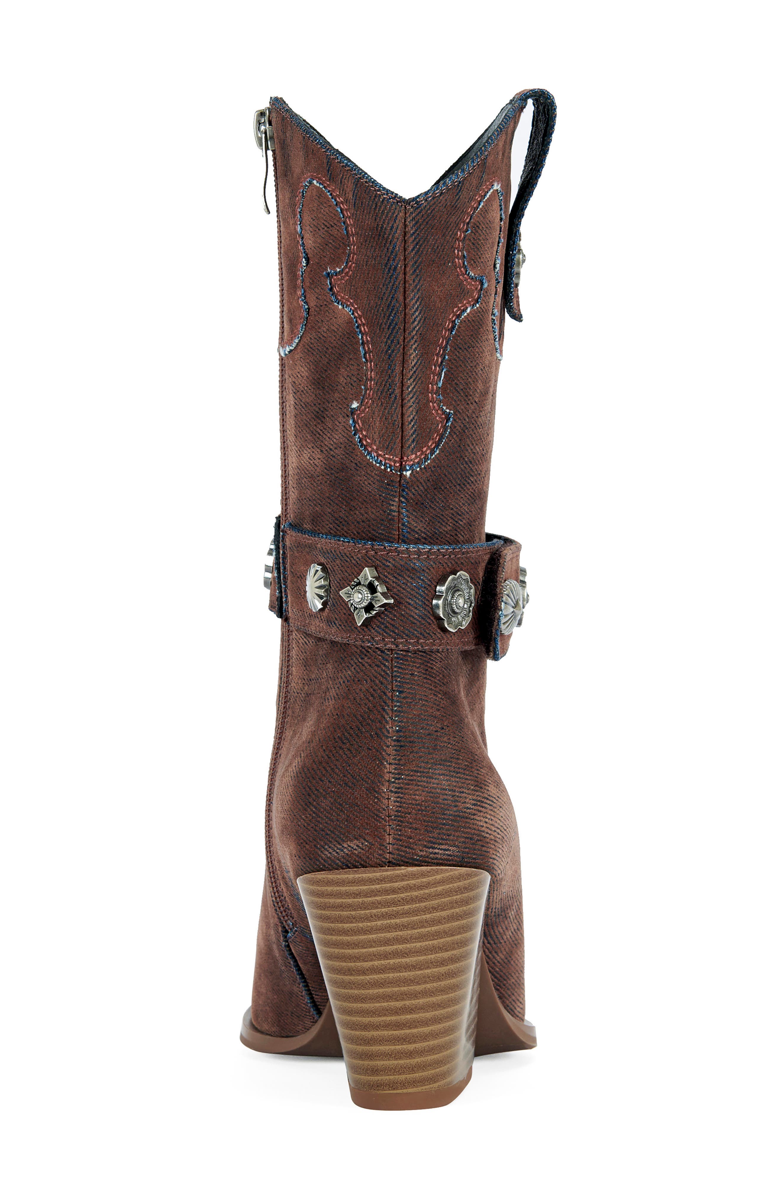 AZALEA WANG Neith Western Boot, Alternate, color, Burnt Orange
